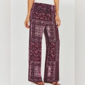 C. Wonder Moroccan Patterned Wide Leg Pants